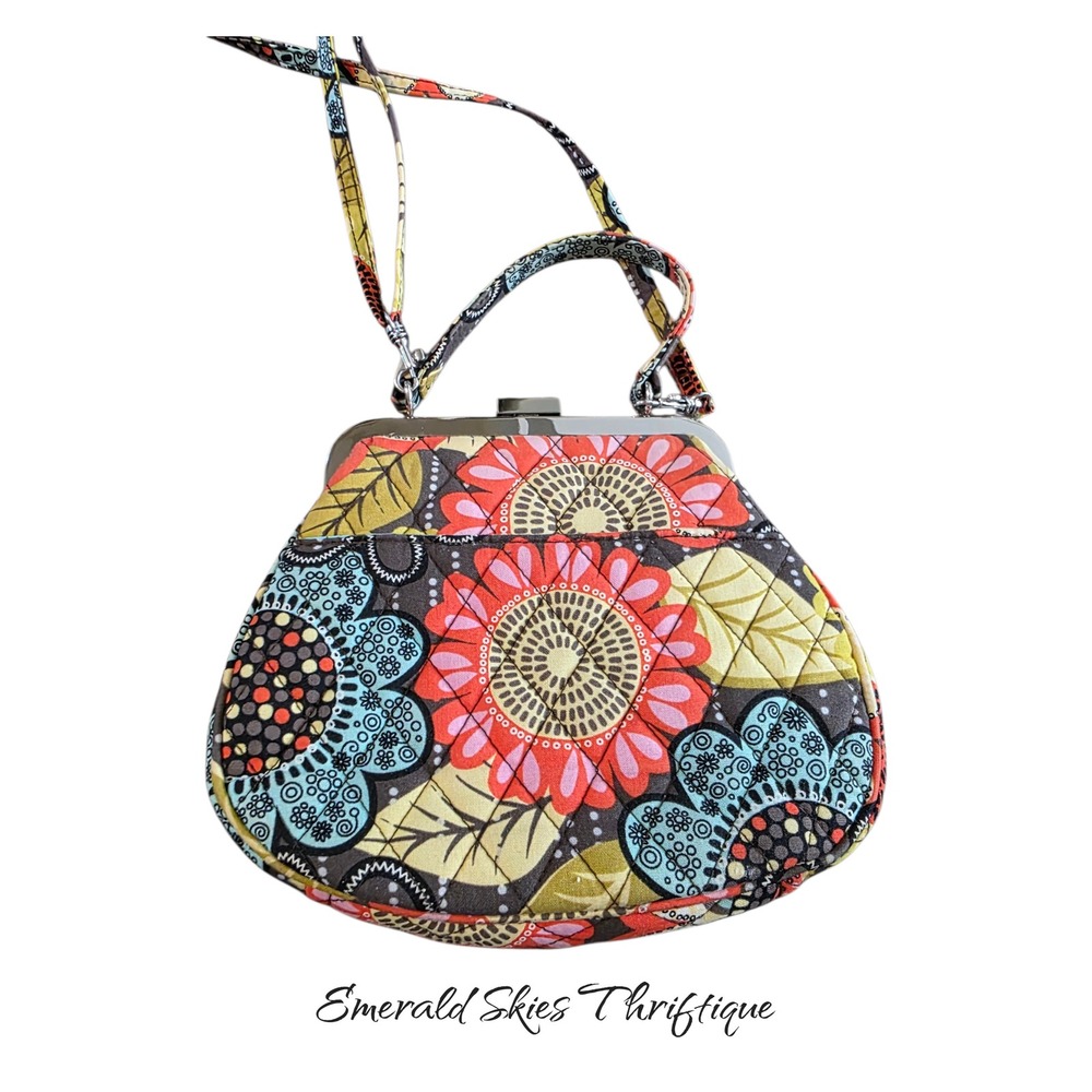 Vera Bradley crossbody bag in the retired Flower Shower pattern - Picture 2 of 7